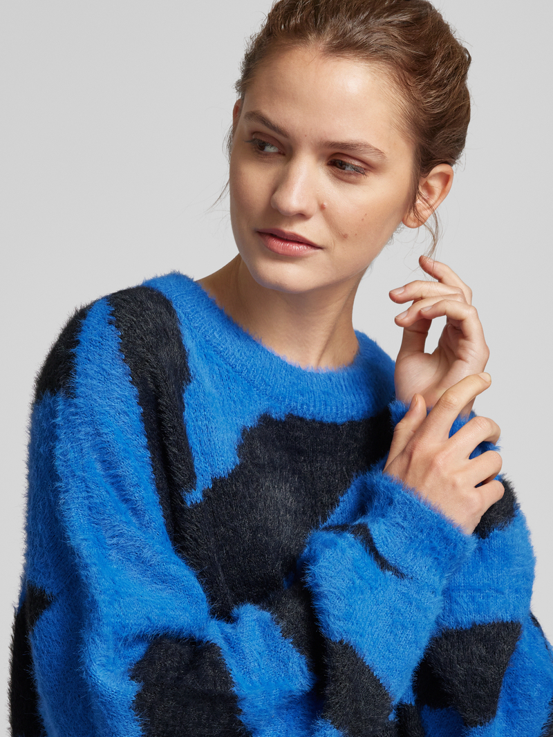 Noisy May Oversized gebreide pullover met ribboorden model 'HEIDI'