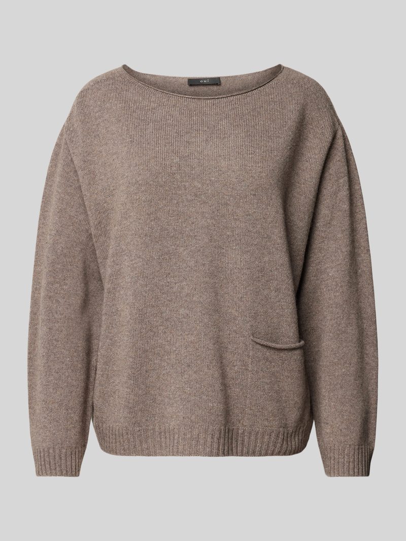 Oui Gebreide pullover met steekzak