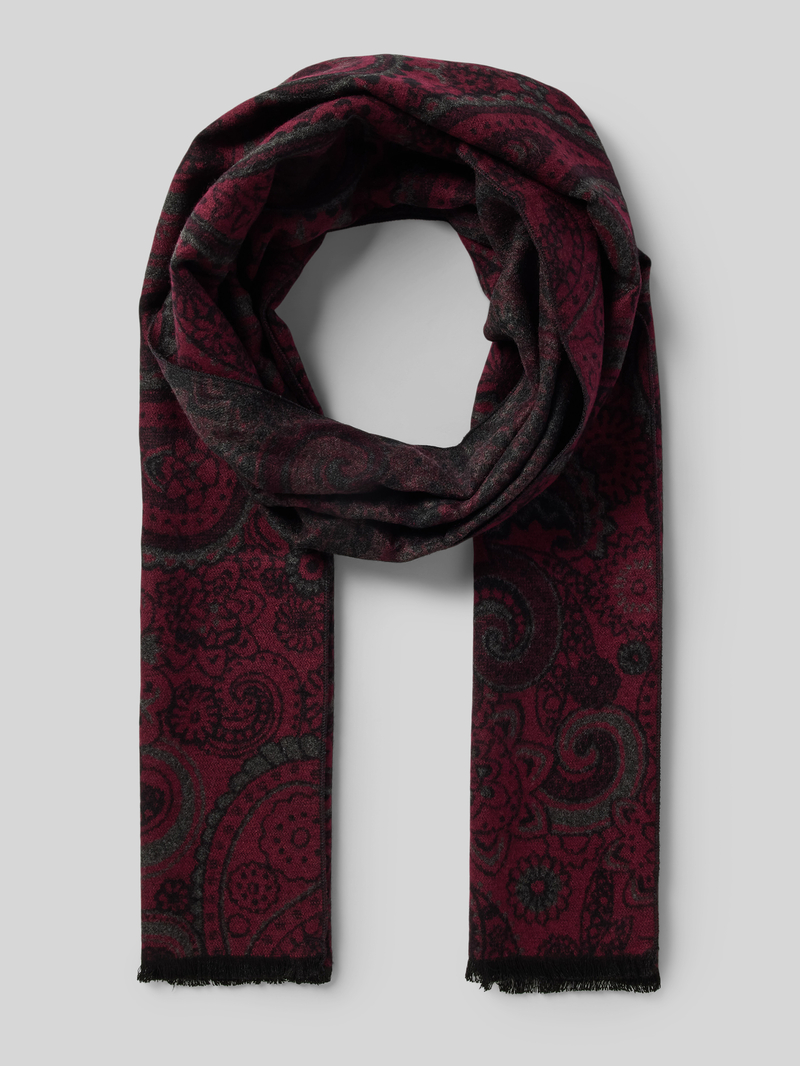 Christian Berg Men Sjaal van viscose met franjes