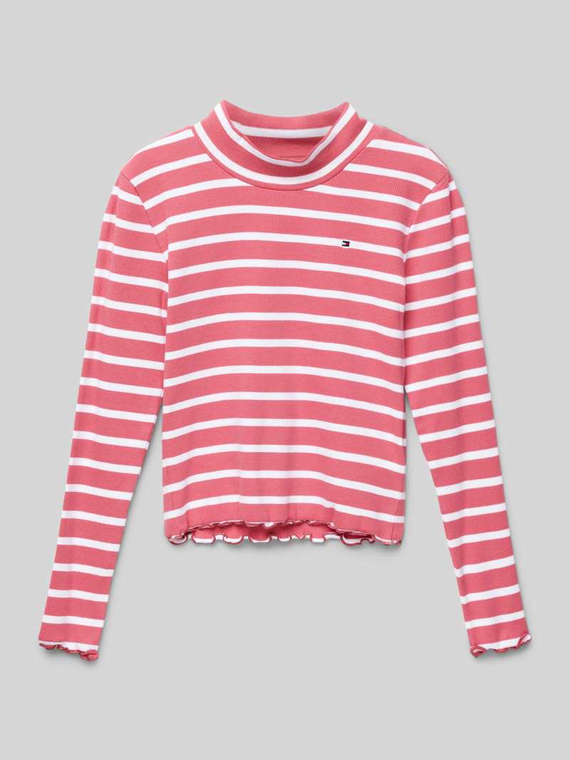 Tommy Hilfiger Teens Shirt met lange mouwen en opstaande kraag