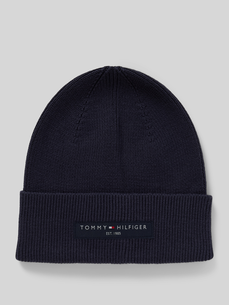 Tommy Hilfiger Gebreide muts met labelpatch, model 'FOUNDATION'