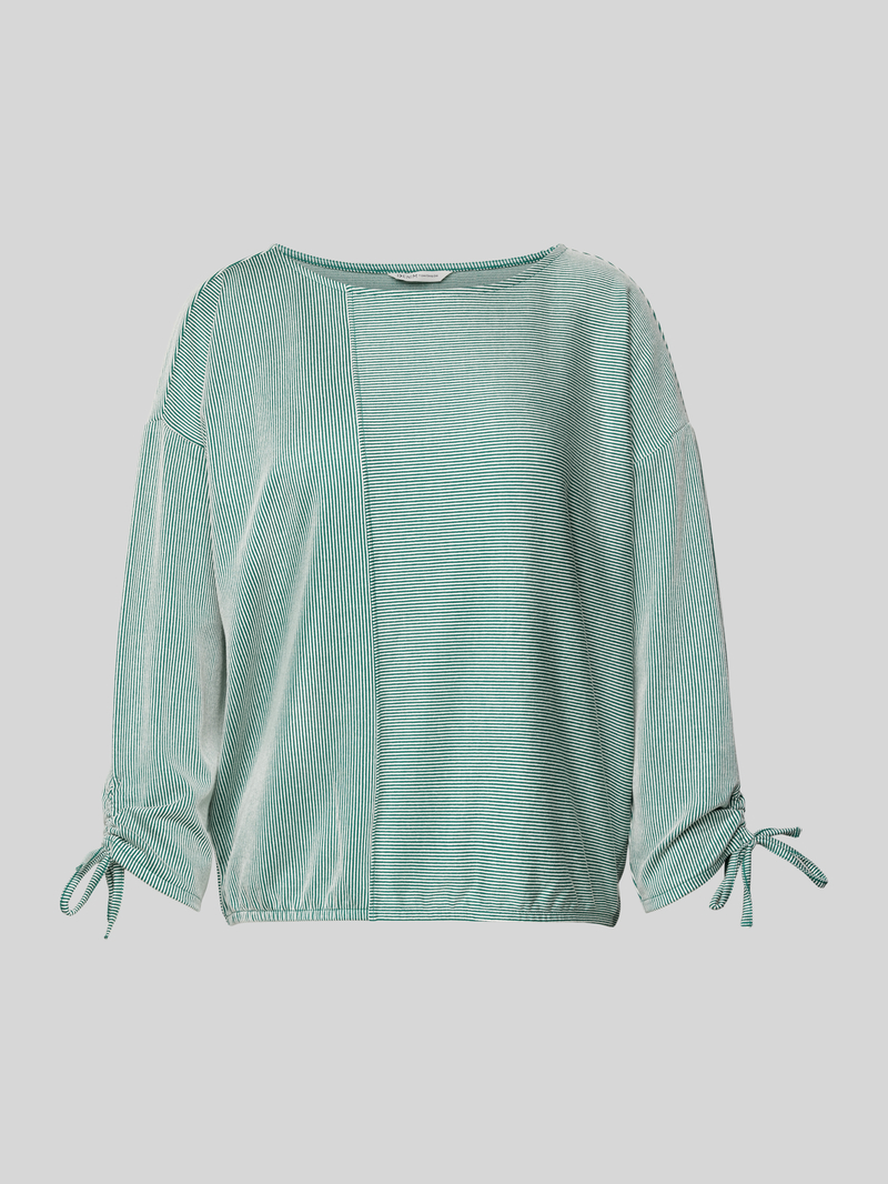 Tom Tailor Denim Loose fit shirt met 7 8 mouwen en streepmotief