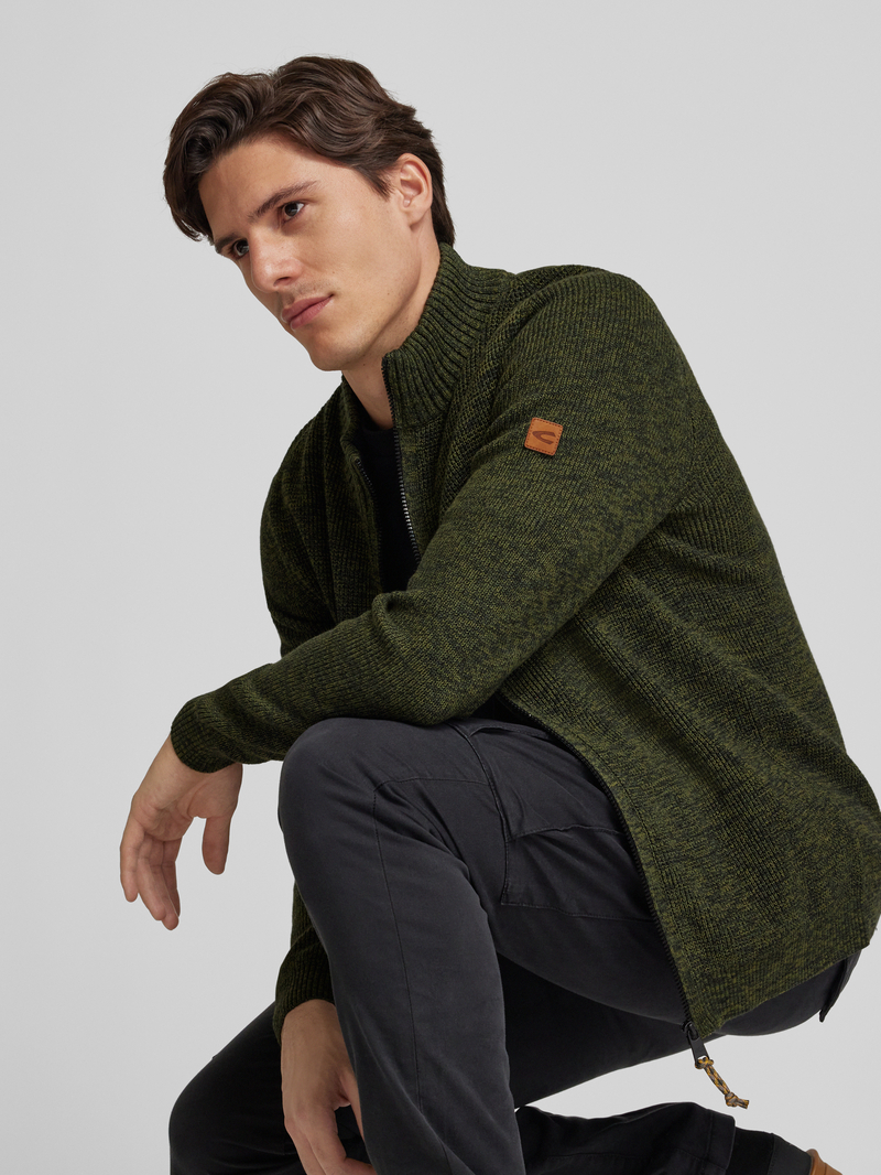 camel active Gebreid jack met ritssluiting