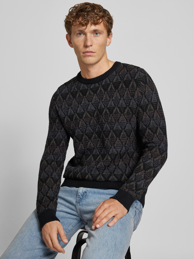 Jack & Jones Premium Gebreide pullover met ribboorden model 'EDDIE'