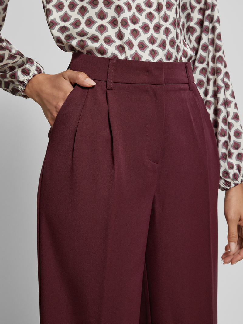 Zero Regular fit stoffen broek met persplooien