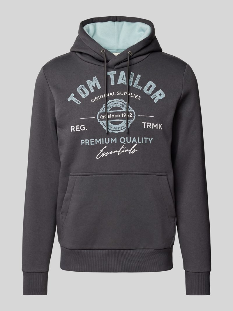 Tom Tailor Regular fit hoodie van katoenmix met logoprint