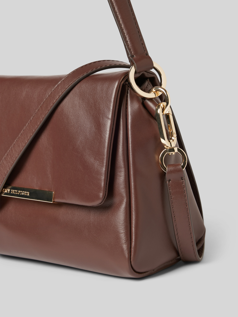 Tommy Hilfiger Leren handtas met labelopschrift model 'PLAQUE'