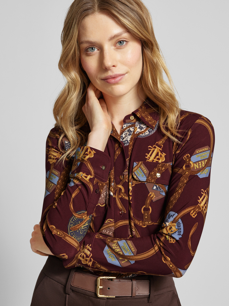 Lauren Ralph Lauren Slim fit shirt overhemdblouse met borstzakken model 'CORWIN'