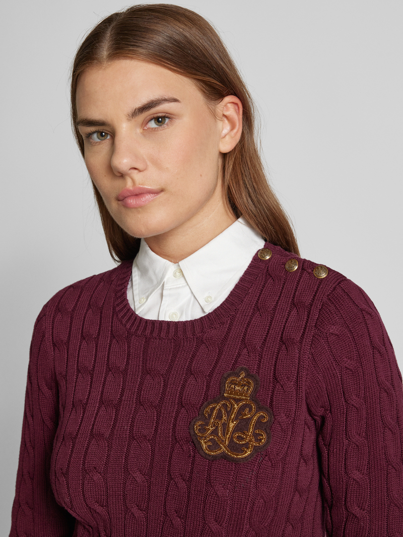 Lauren Ralph Lauren Gebreide pullover met ribboorden model 'MONTIVA'