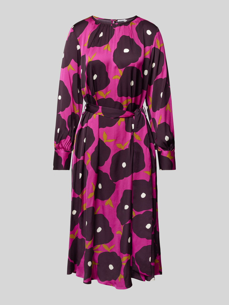 seidensticker Midi-jurk van viscose met strikceintuur