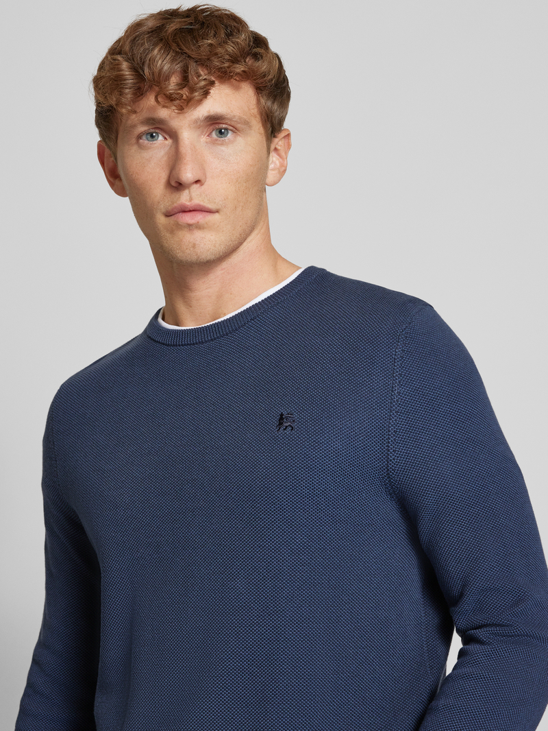 Lerros Gebreide pullover met ribboorden
