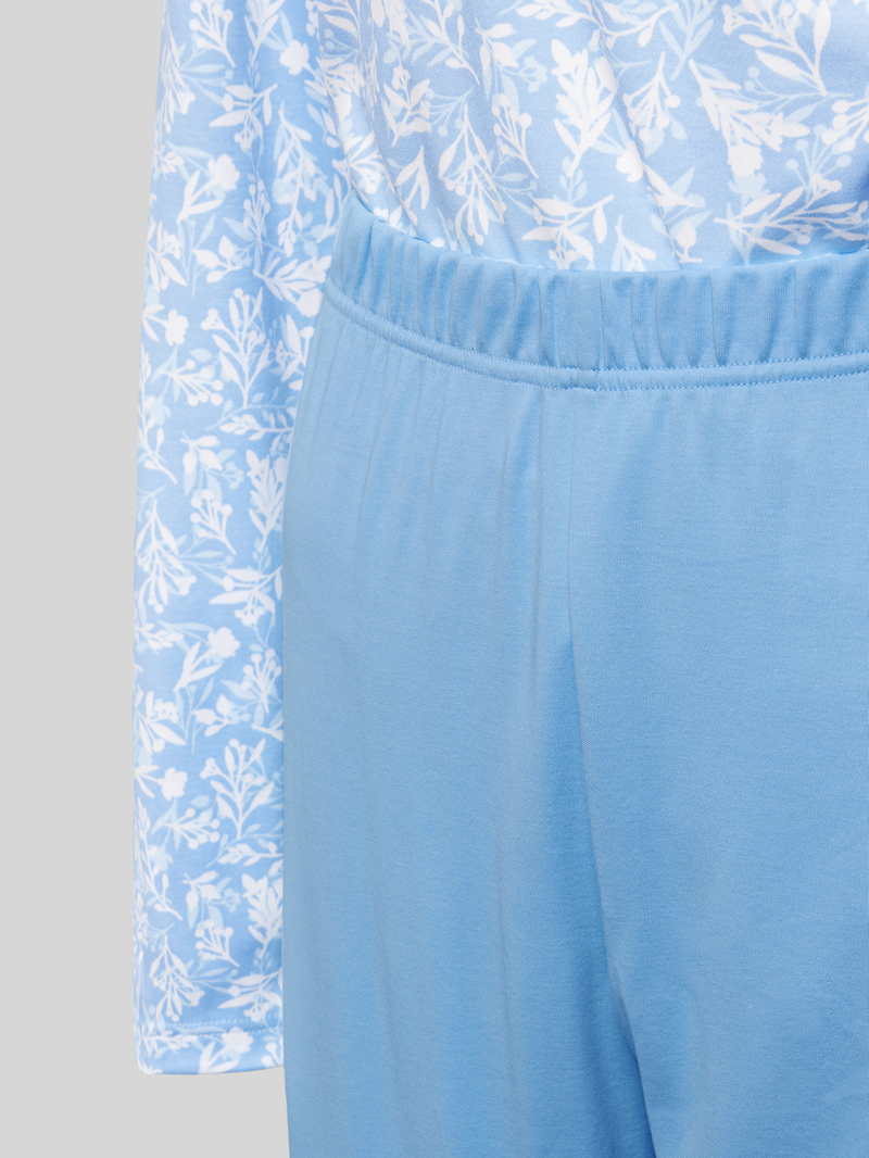 mey Pyjama met geribde ronde hals