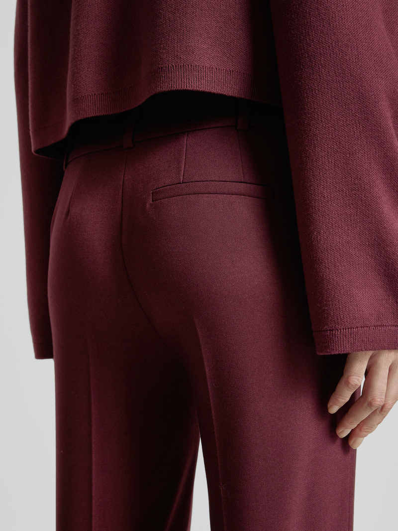 Jake*s Collection Bootcut fit stoffen broek met persplooien