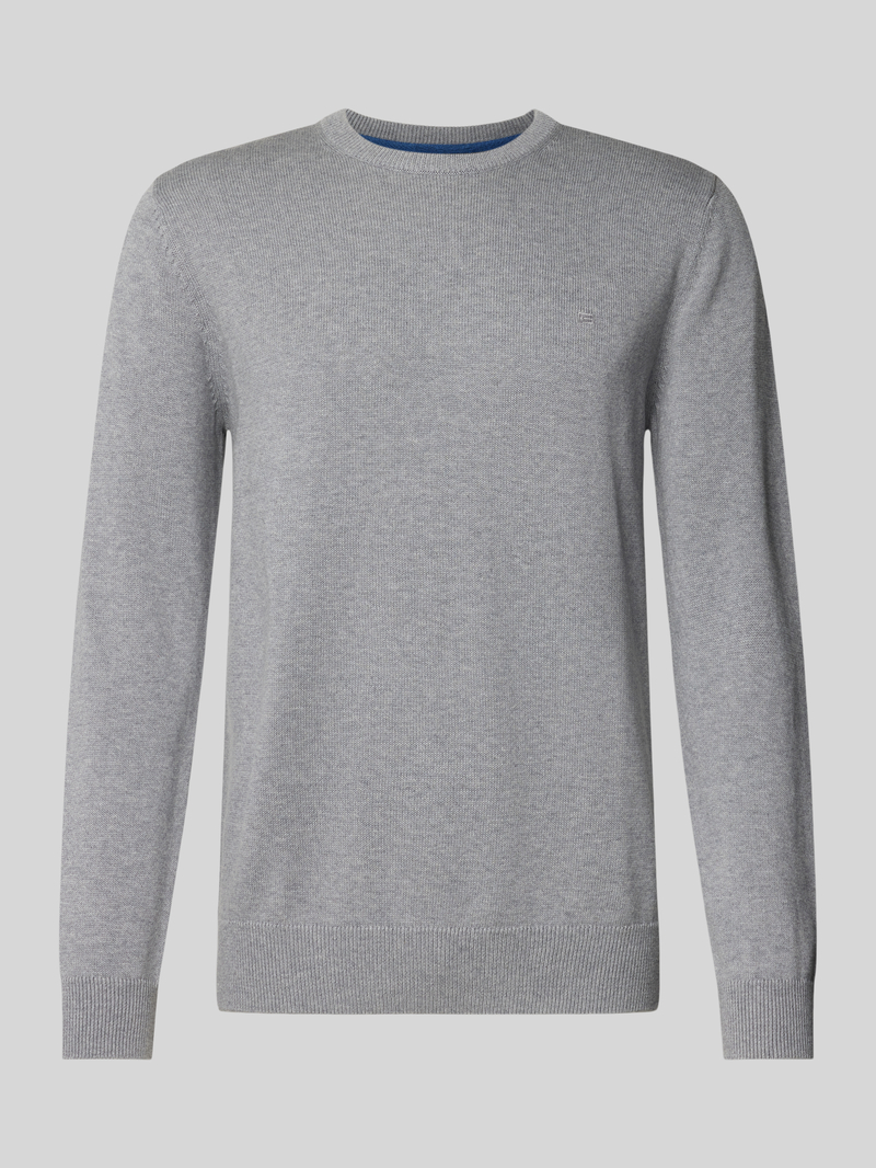 Christian Berg Men Gebreide pullover met wol en ronde hals