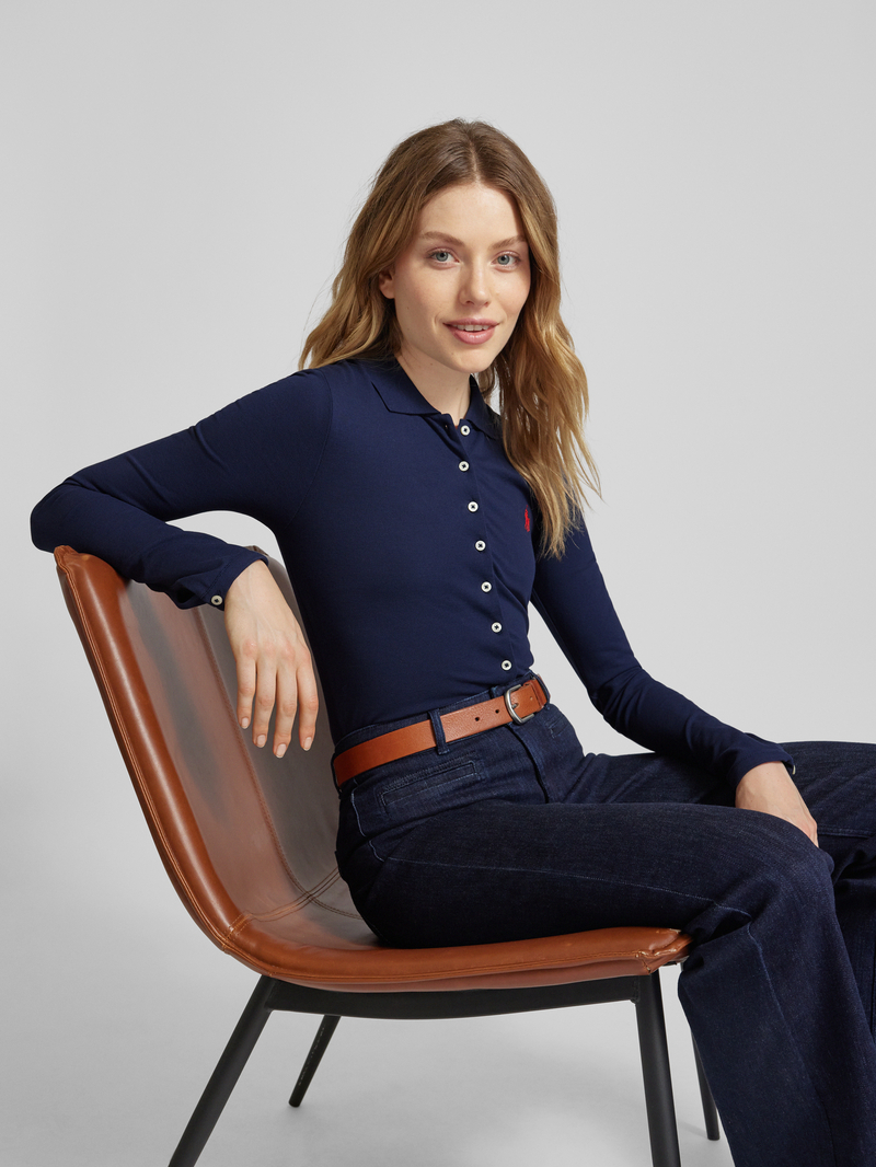 Polo Ralph Lauren Slim fit poloshirt met labelstitching