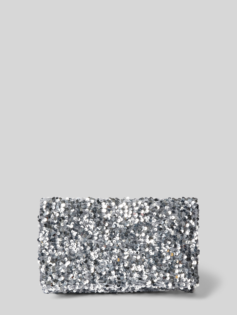 abro Leren clutch met pailletten
