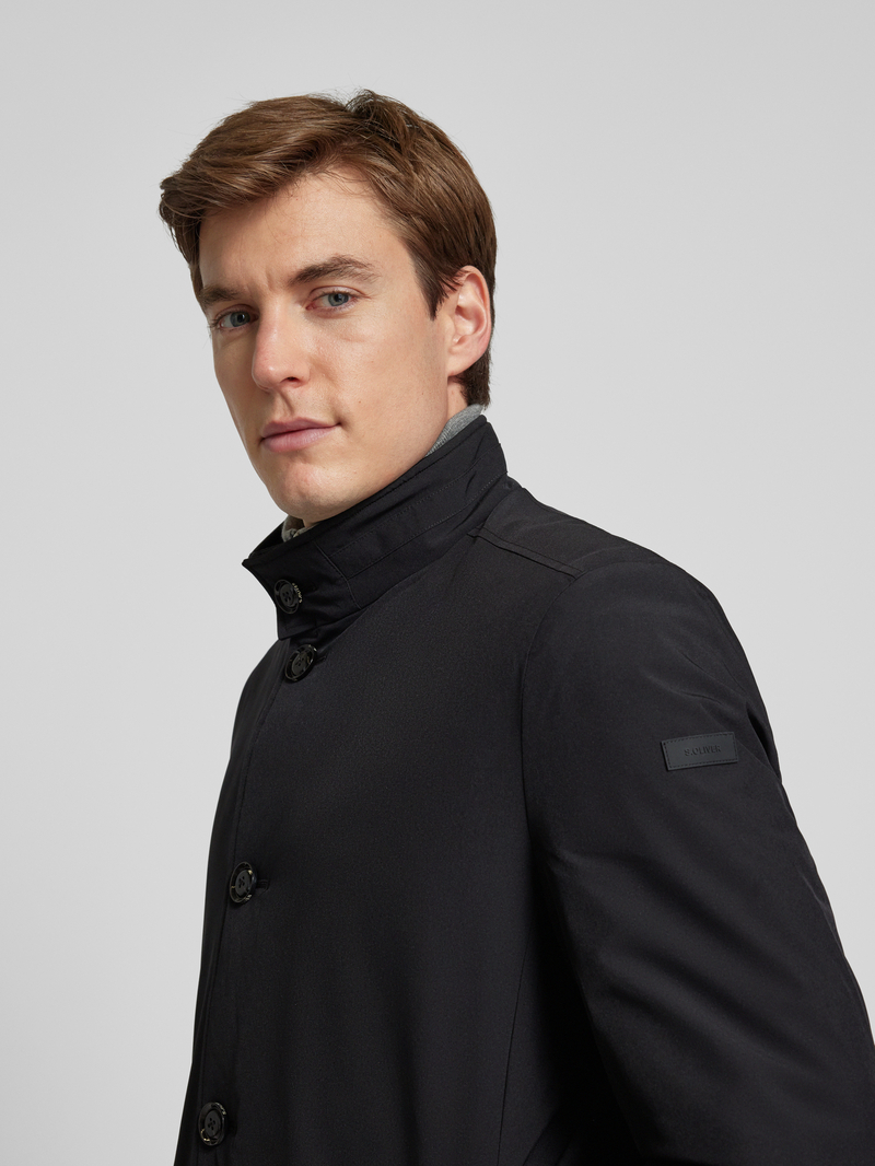 s.Oliver BLACK LABEL Lange jas met opstaande kraag