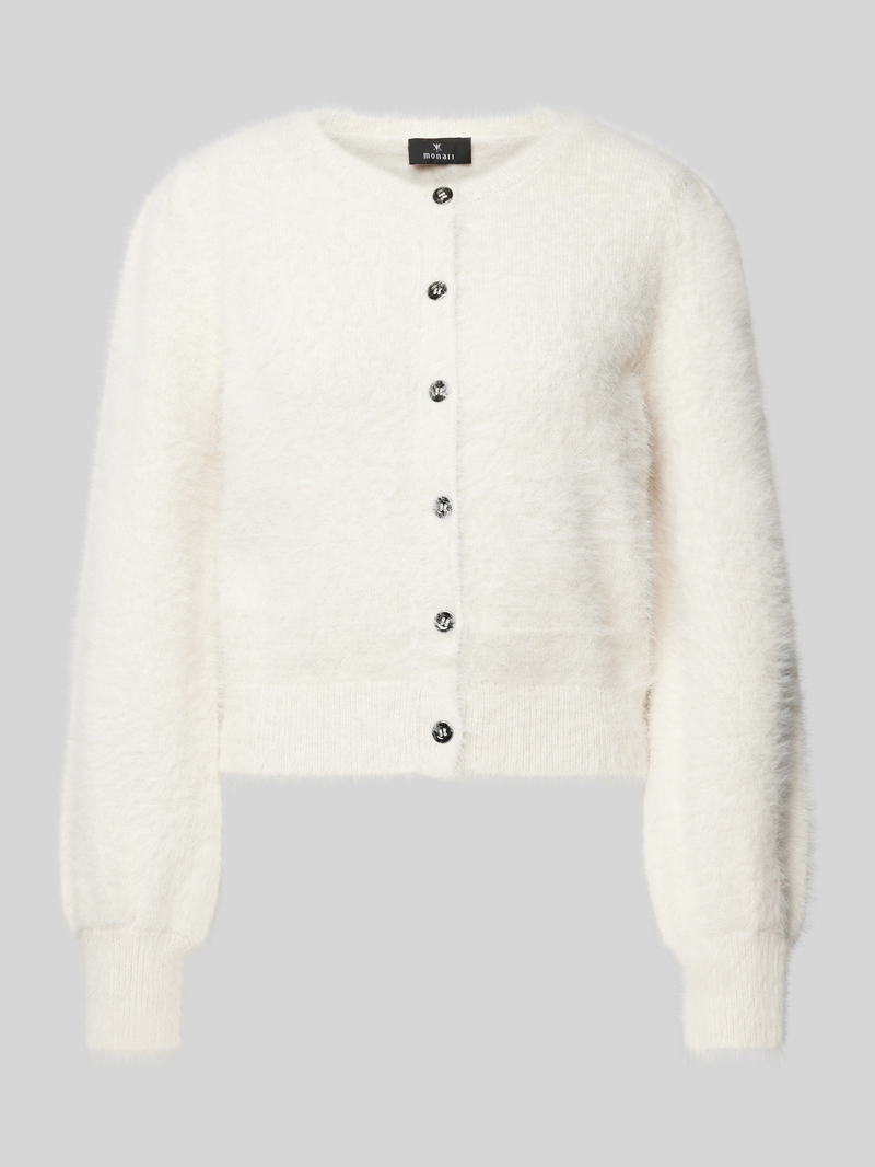 monari Gebreide cardigan met doorknoopsluiting