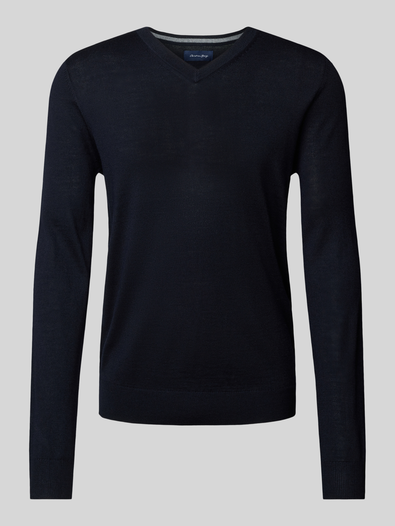 Christian Berg Men Gebreide pullover met V-hals