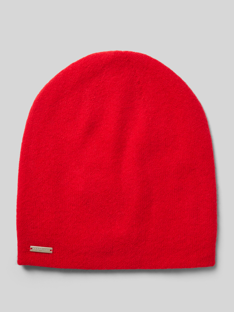 Seeberger Beanie met labeldetail