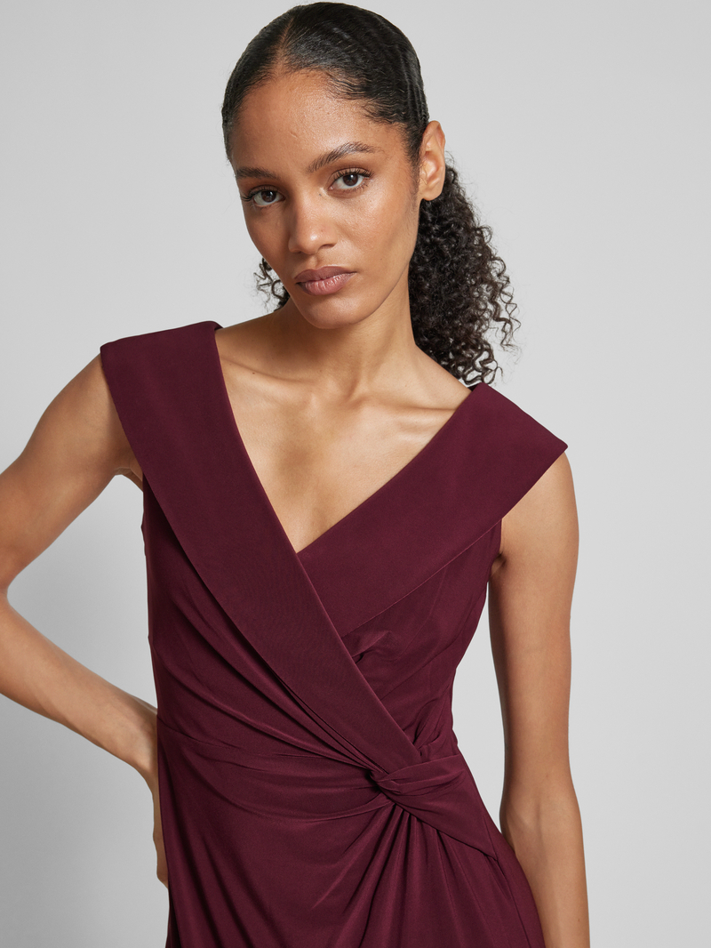 LAUREN DRESSES Avondjurk met knoopdetail model 'LEONIDAS'