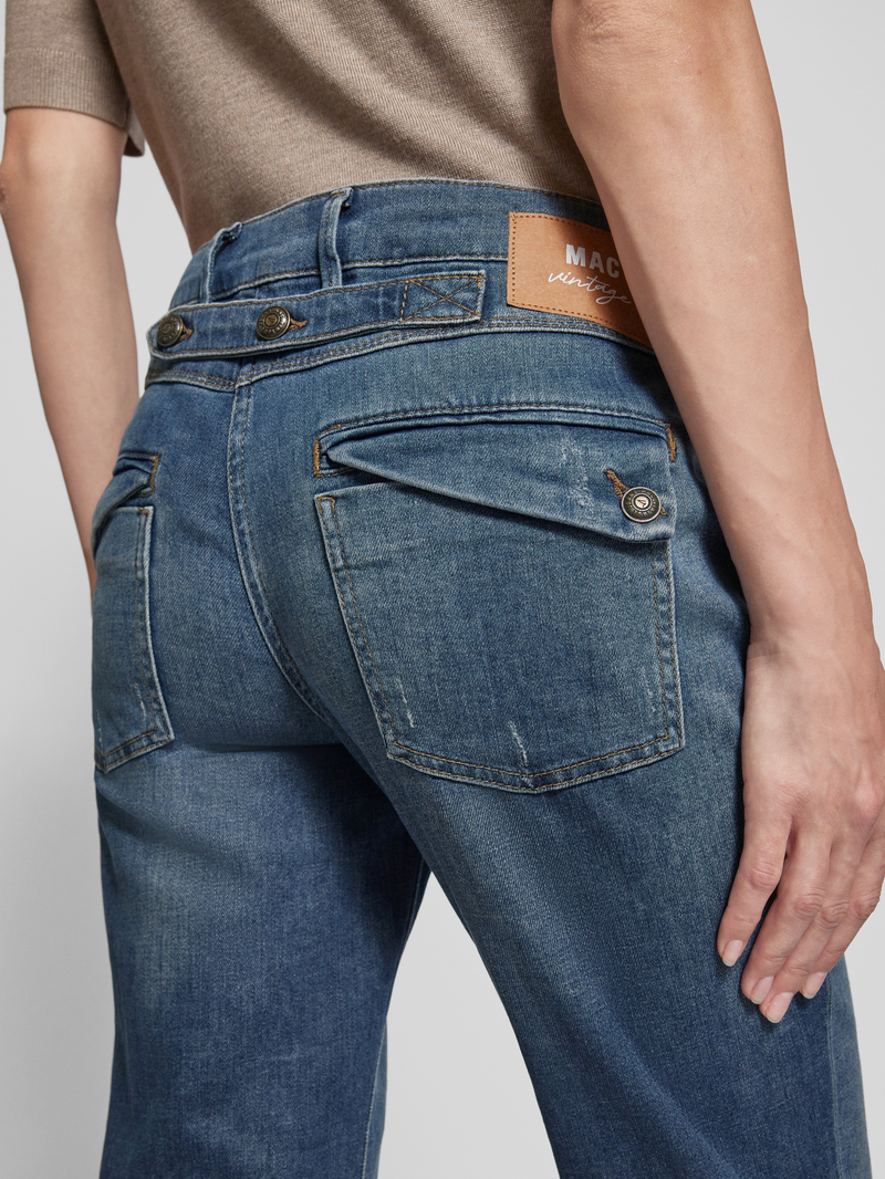 MAC Jeans in used-look met steekzakken model 'Montana'