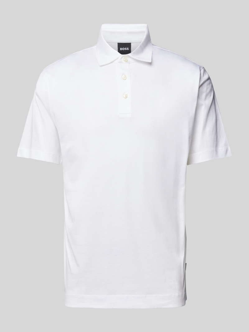 Boss Slim fit poloshirt met korte knoopsluiting