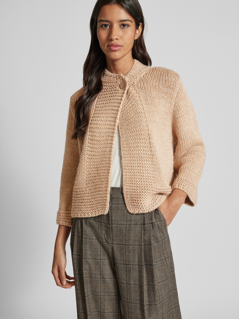 MORE & MORE Gebreid vest met opstaande kraag