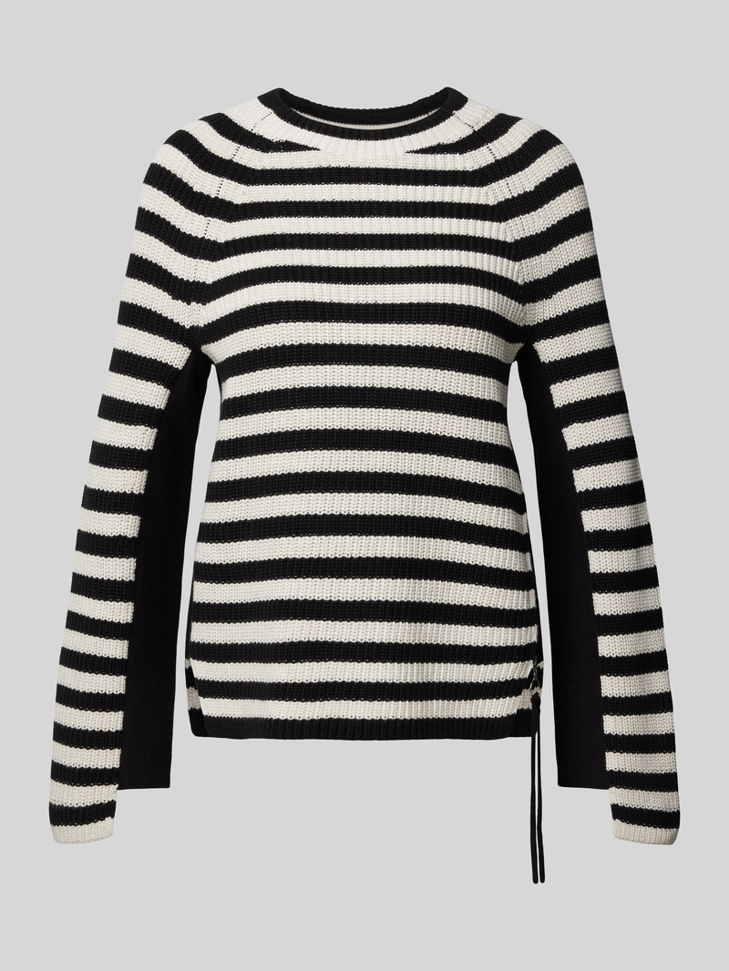 Oui Gebreide pullover met labeldetails