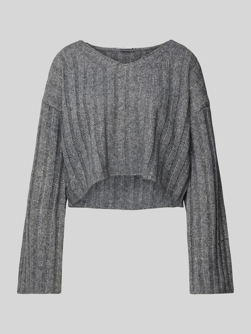 Noisy May Korte gebreide pullover met V-hals, model 'NINA'