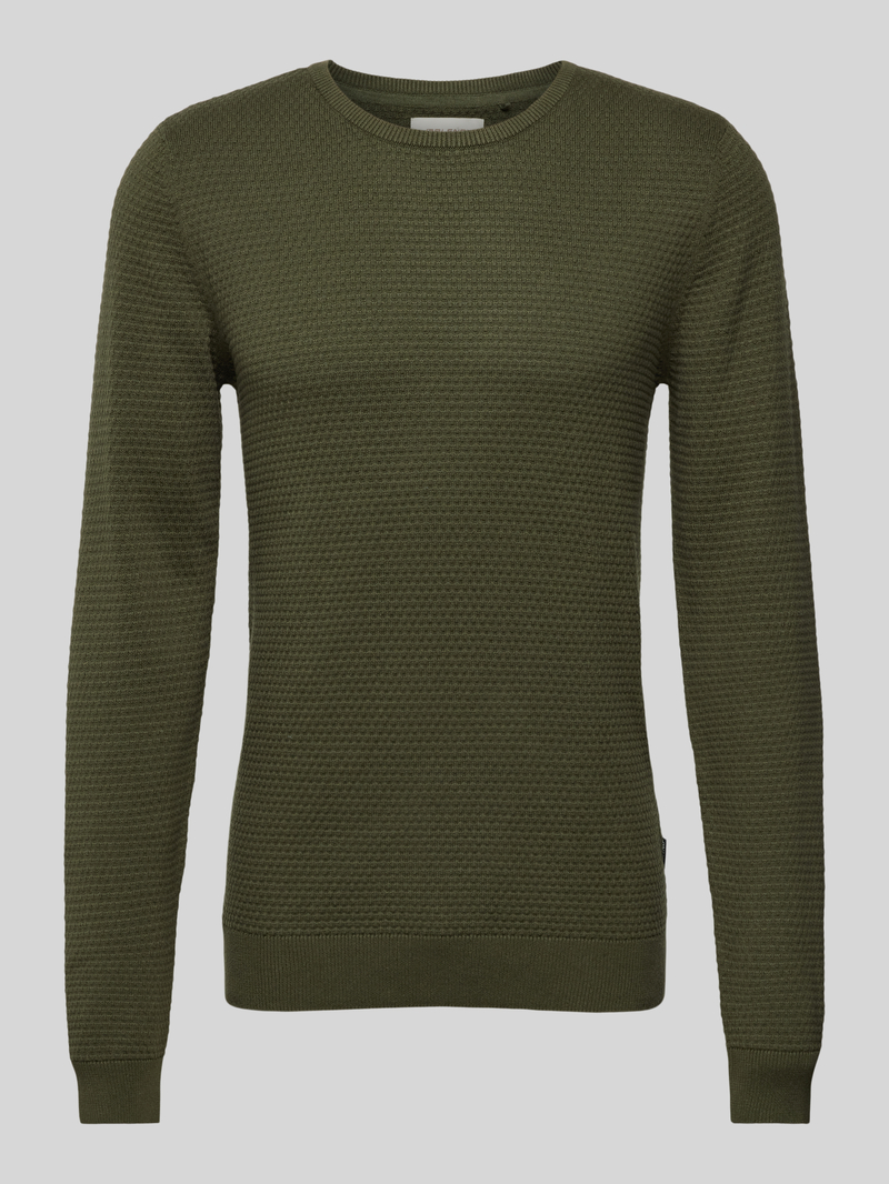Blend Gebreide pullover met structuurmotief