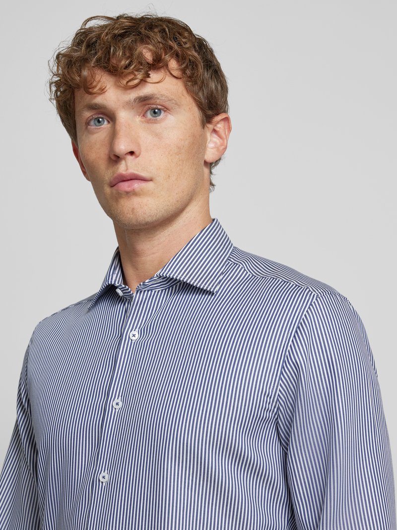 Eterna Slim fit zakelijk overhemd met haaikraag