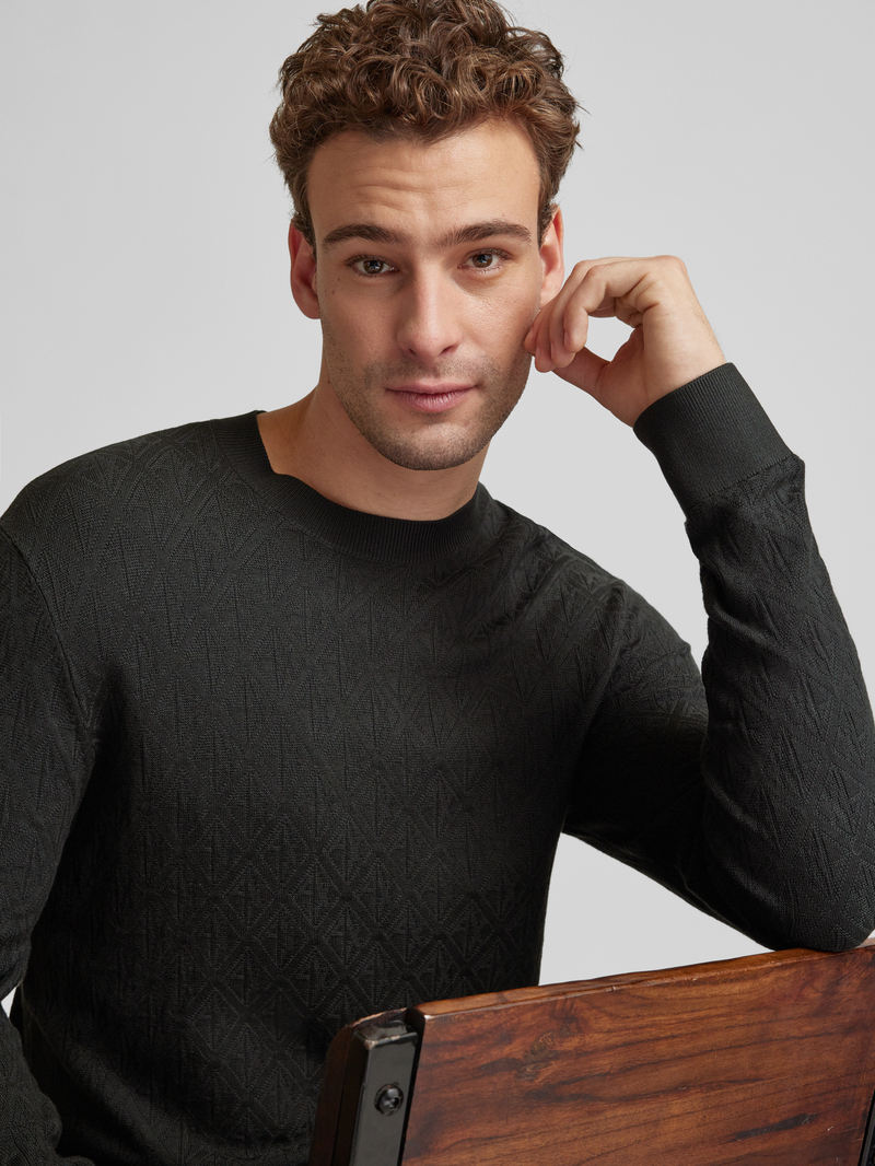 Armani Exchange Gebreide pullover met ronde hals