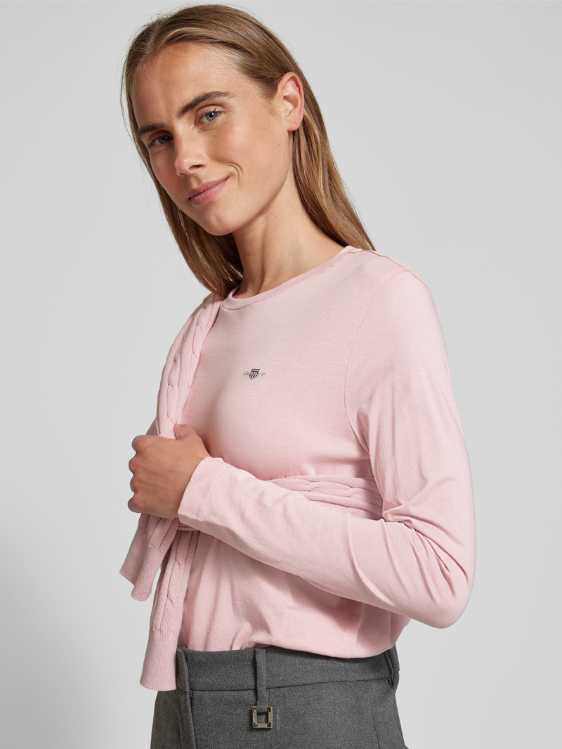 Gant Shirt met lange mouwen en labelstitching