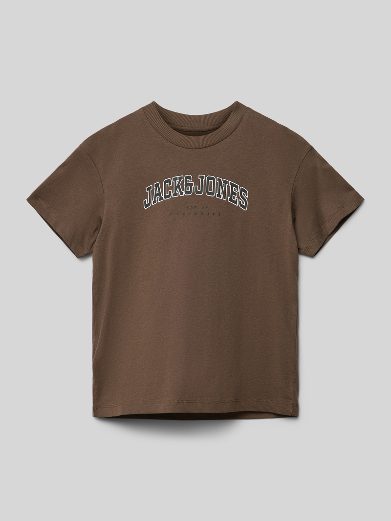 jack & jones T-shirt met labelprint model 'CALEB'