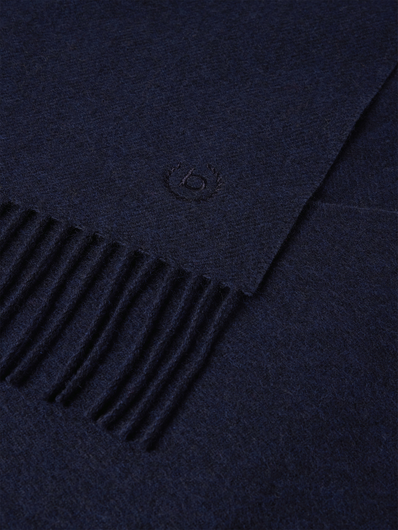 Bugatti Sjaal van scheerwol met labelstitching