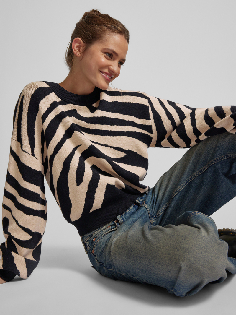 Noisy May Gebreide pullover met ronde hals model 'CHARLOTT'