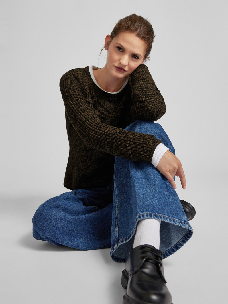 QS Gebreide pullover met raglanmouwen