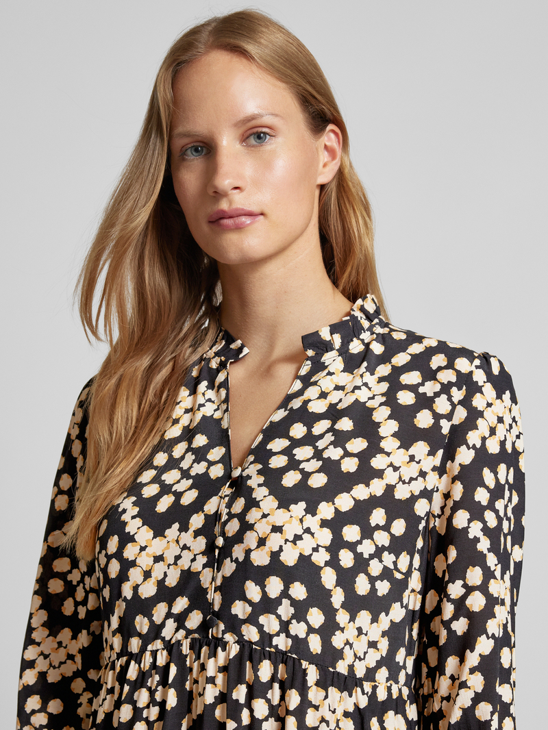 MORE & MORE Maxi-jurk van viscose in laagjeslook
