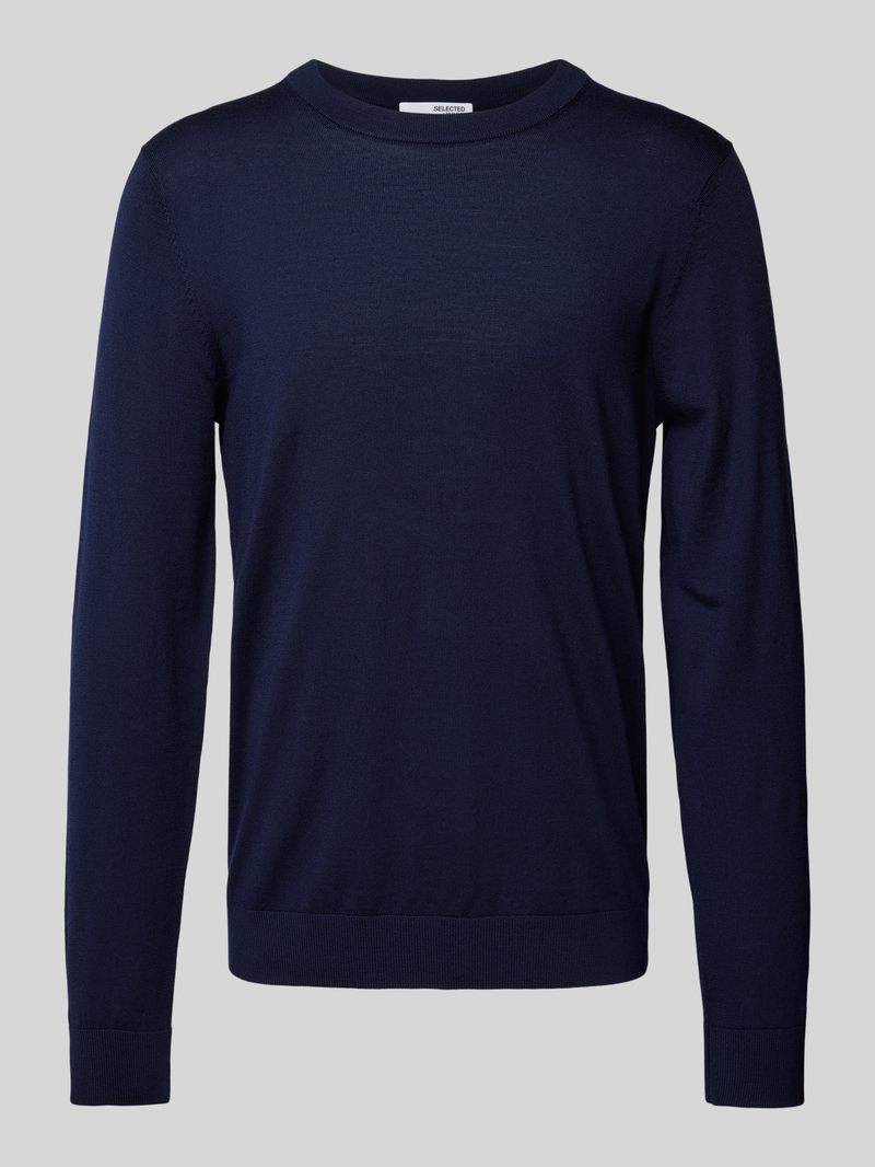 Selected Homme Gebreide pullover met ribboorden model 'TRAY'