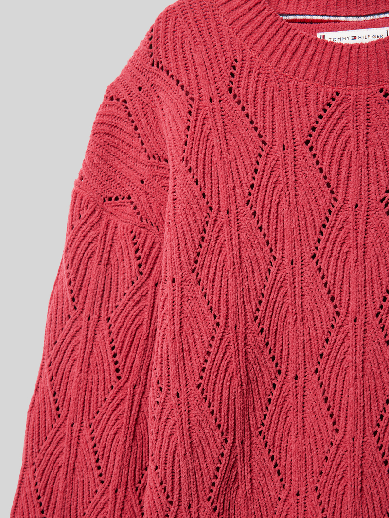 Tommy Hilfiger Teens Gebreide pullover met ronde hals model 'CHENILLE'