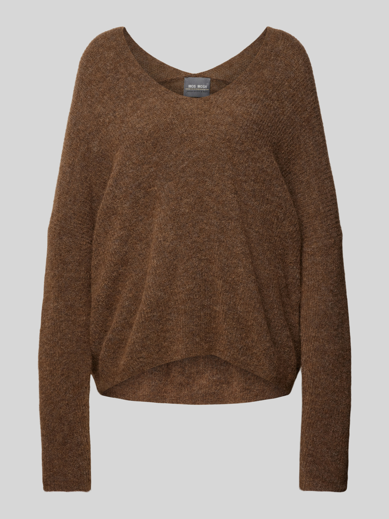 MOS MOSH Gebreide pullover met V-hals, model 'THORA'