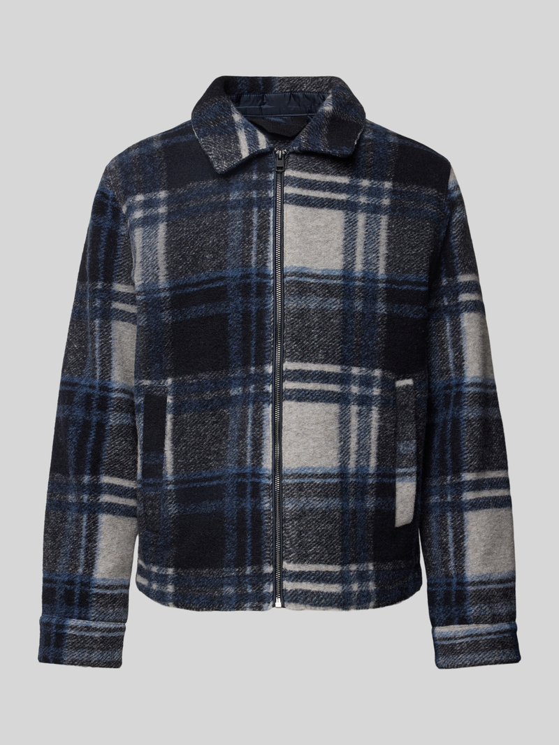 s.Oliver RED LABEL Geruit jack met platte kraag