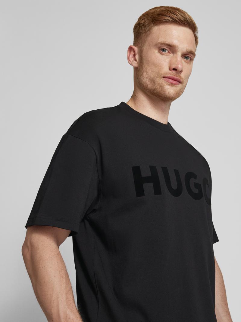 HUGO T-shirt met labelprint model 'Dinkee'
