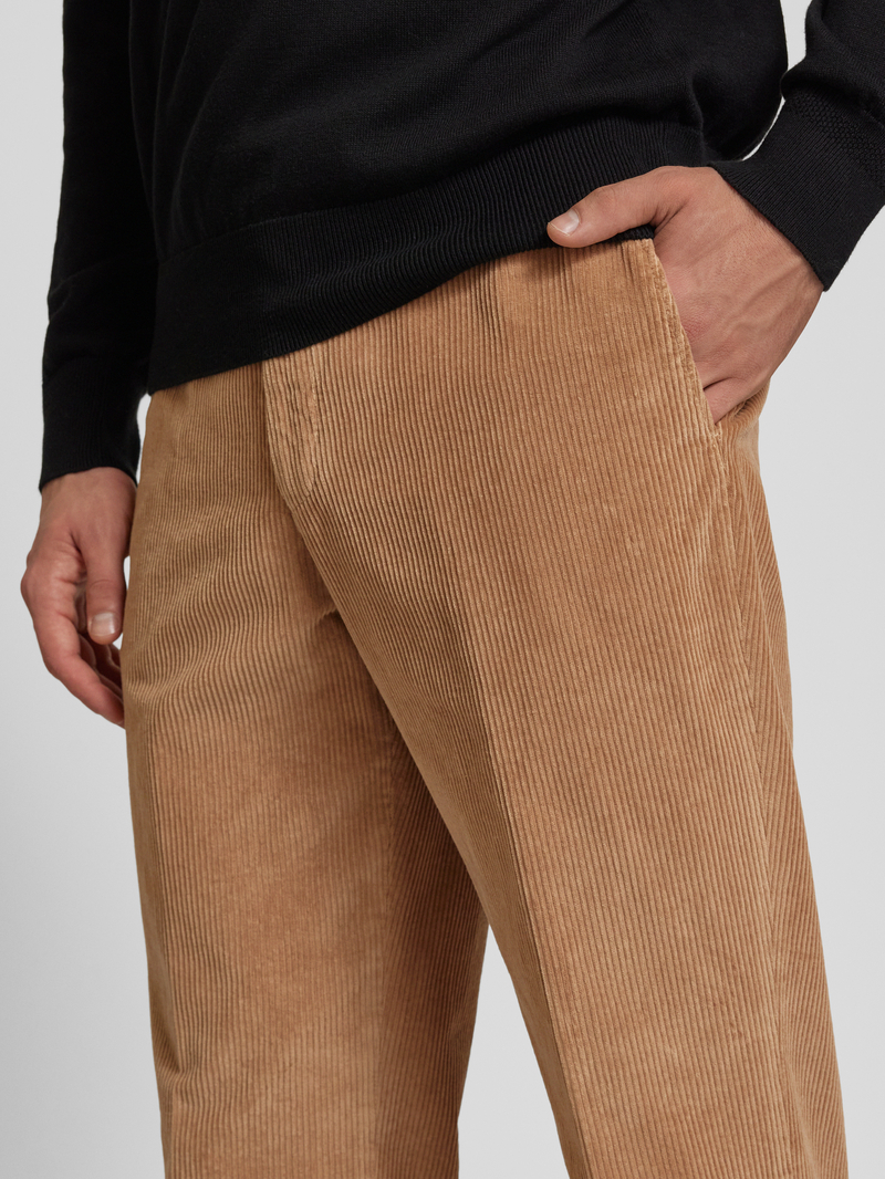 hiltl Regular fit corduroy broek met riemlussen model 'PARMA'