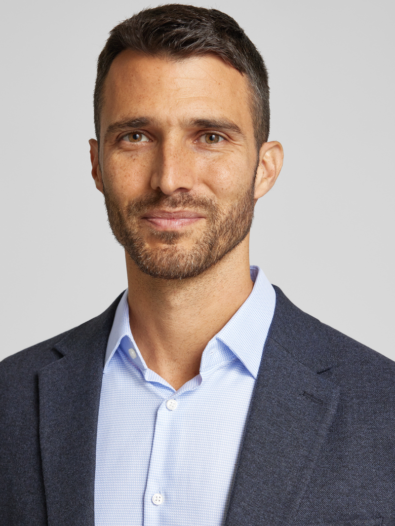 Jake*s Slim fit zakelijk overhemd met kentkraag
