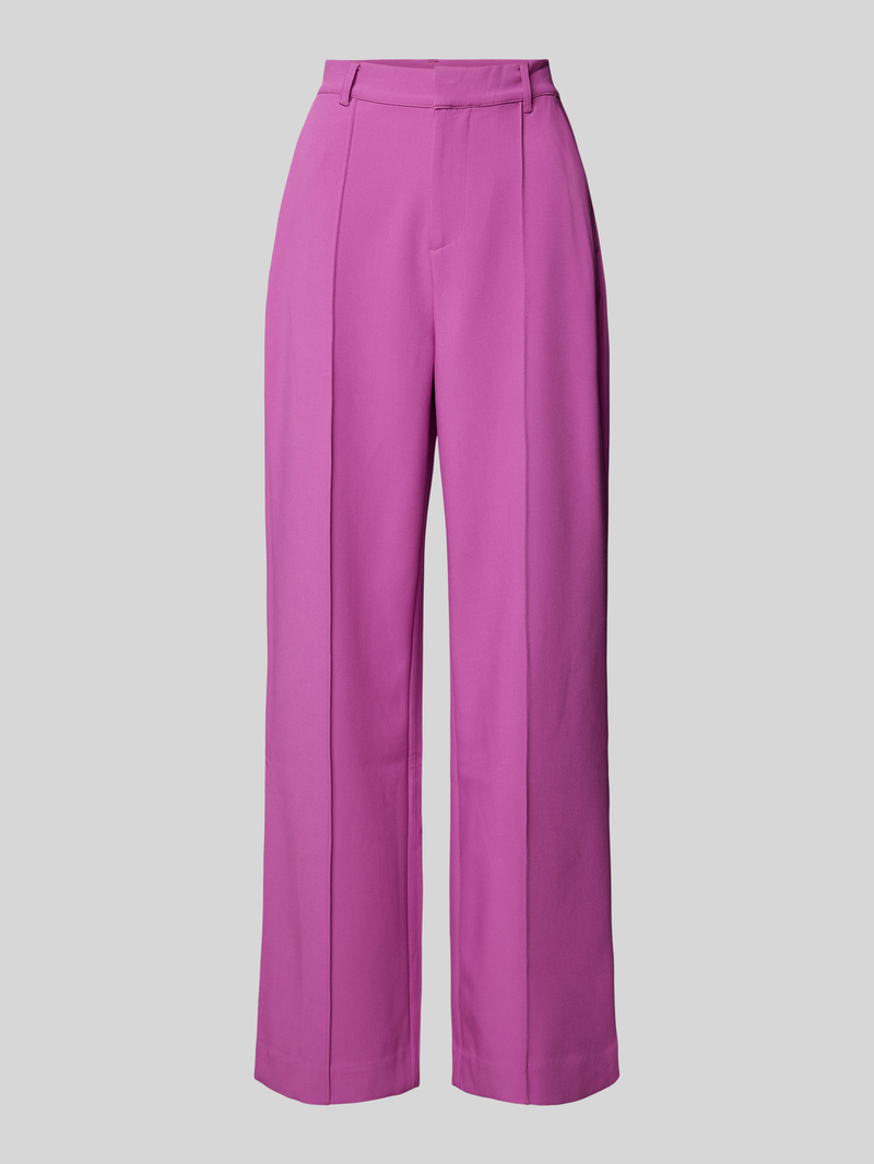 Colourful Rebel Straight fit stoffen broek met viscose en knoopsluiting