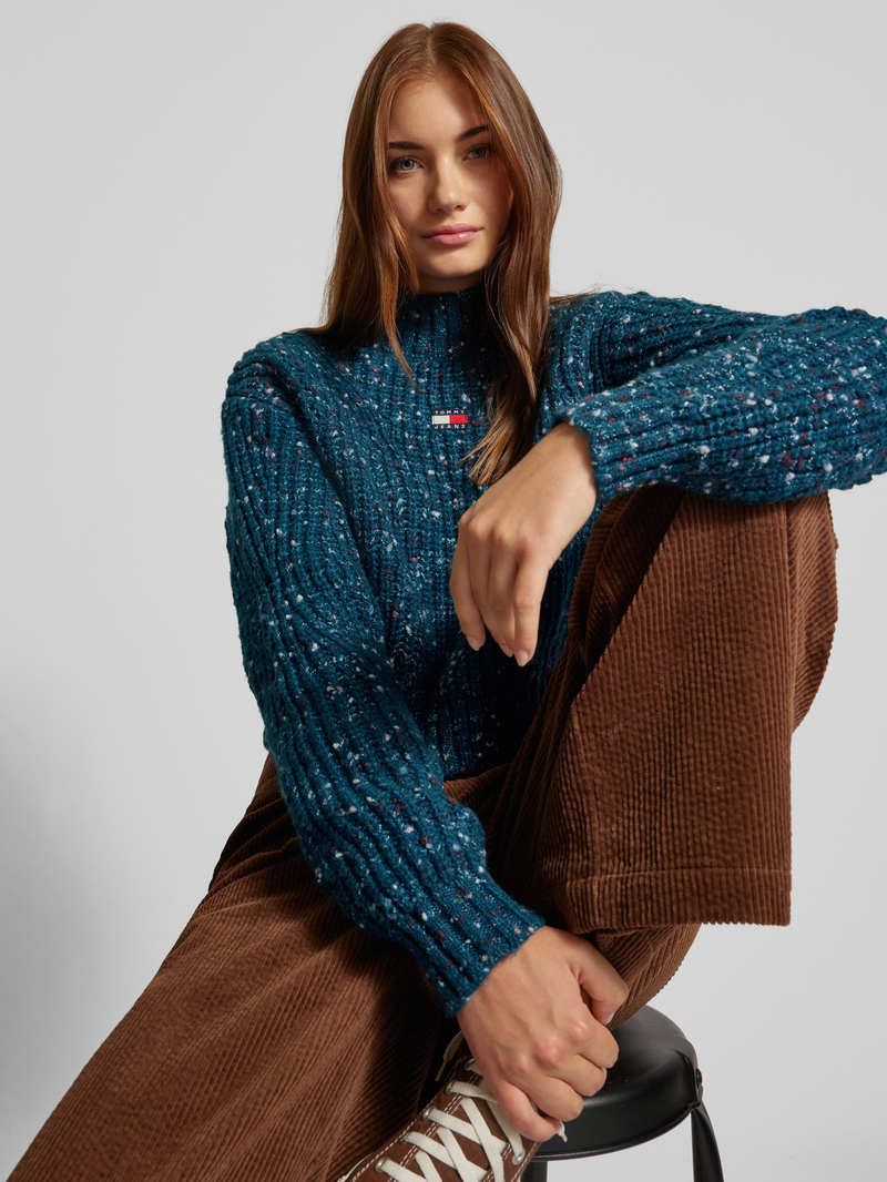 Tommy Jeans Gebreide pullover met opstaande kraag