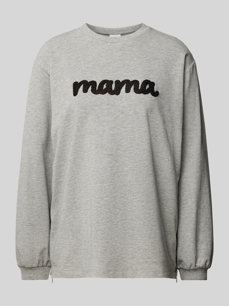 Mamalicious Zwangerschapssweatshirt met labelprint model 'VITA'