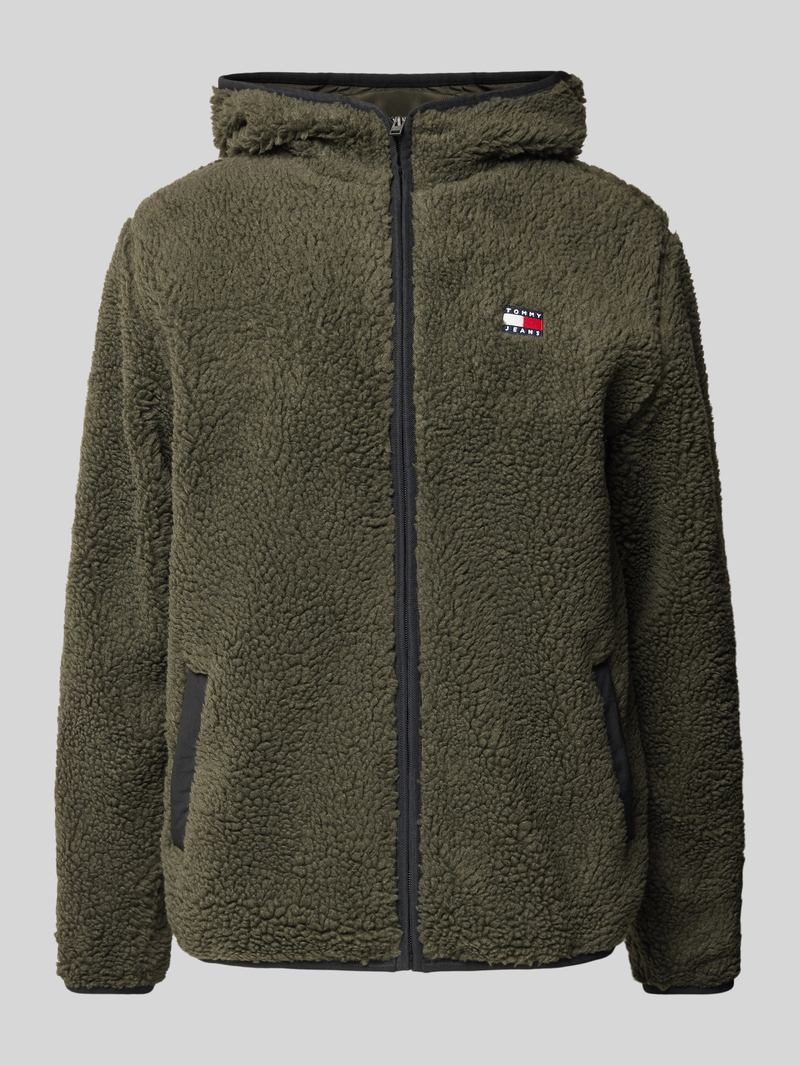 Tommy Jeans Sherpa jacket met labelpatch
